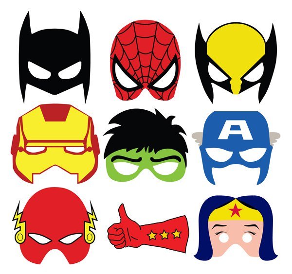 antifaces y máscaras de superheroes
