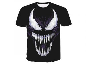 Camisetas Venom negra tenebrosa